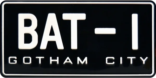 Batmobile license plate visualization