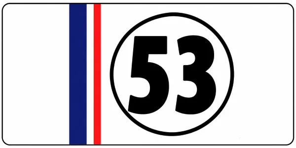 Herbie 53 license plate visualization