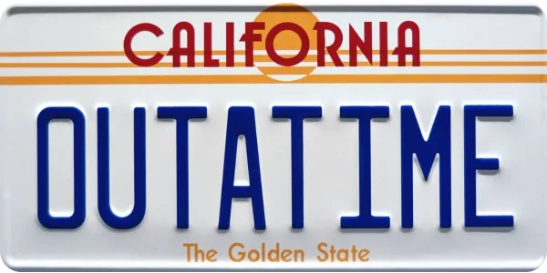 Back to the Future license plate visualization