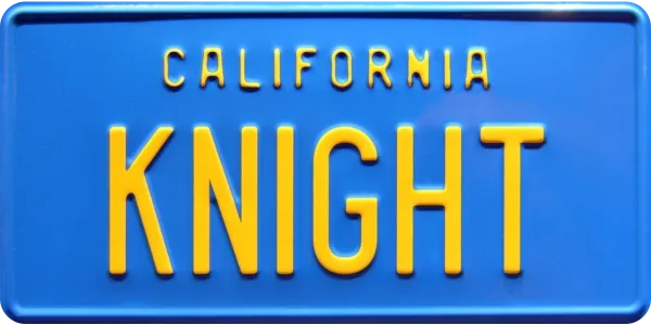 Knight Rider license plate visualization