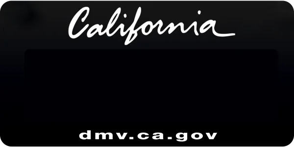 California Black & White license plate visualization