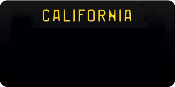 California Black & Yellow license plate visualization