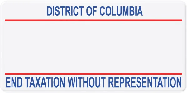 District of Columbia license plate visualization