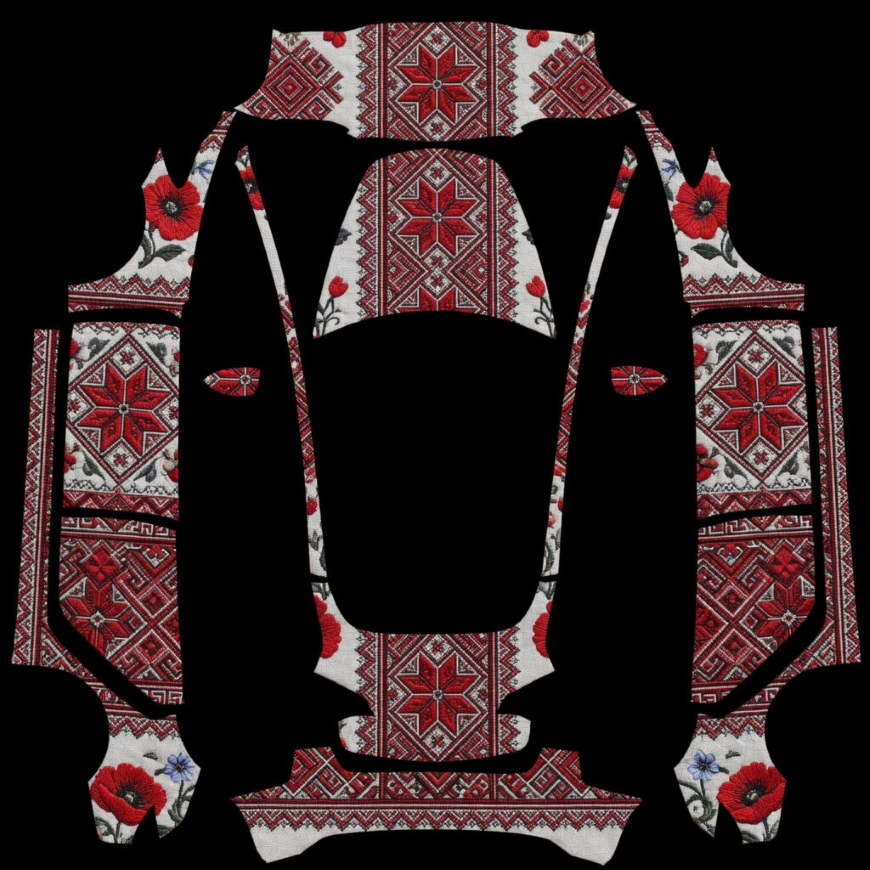Ukrainian Embroidery (Vyshyvanka) wrap template