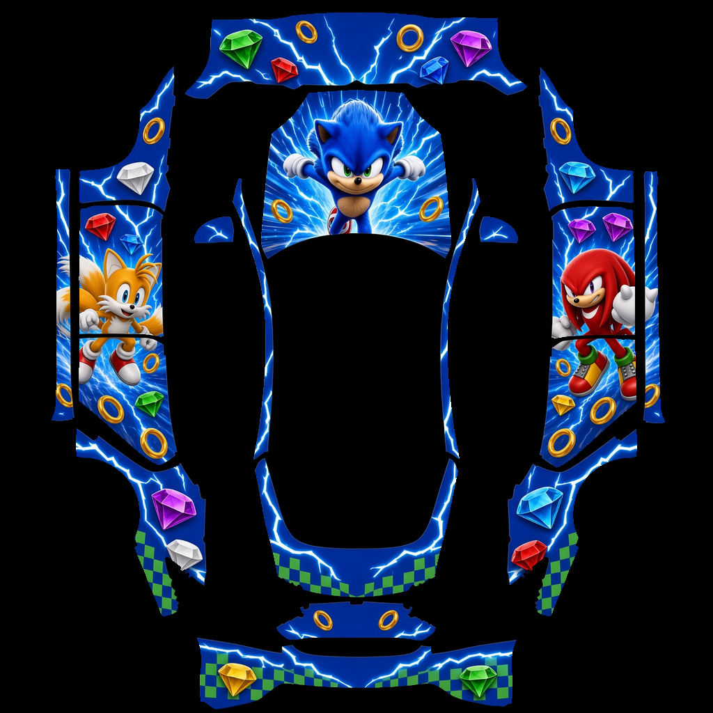 Sonic the Hedgehog wrap template