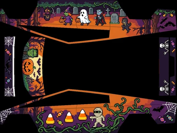16-Bit Graveyard (Halloween Edition) wrap template