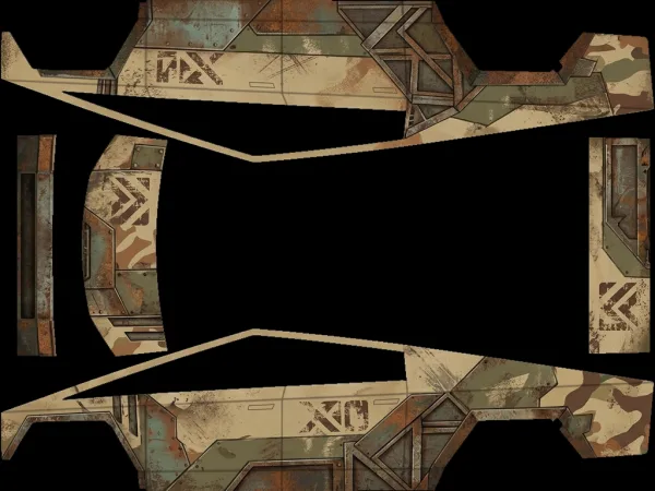 Desert Camo (Mad Max) wrap template