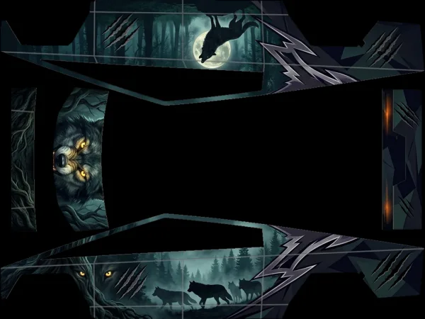 Howling Wolves (Halloween Edition) wrap template