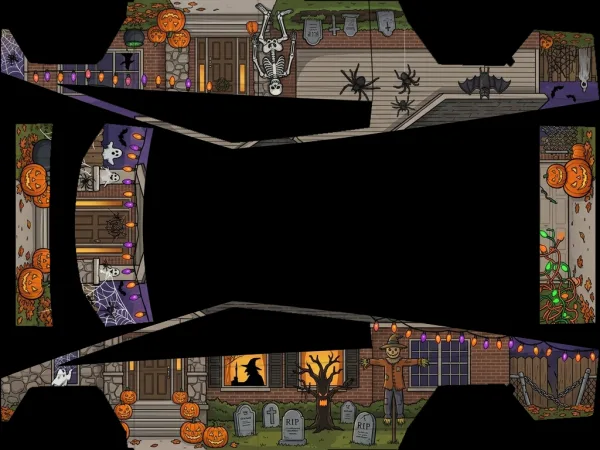 Spooky House (Halloween Edition) wrap template
