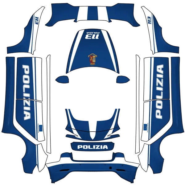 Polizia Italian Police wrap template