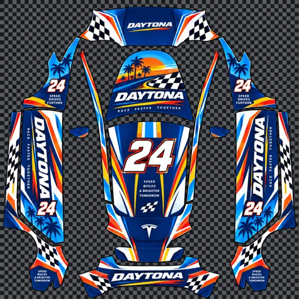 Daytona wrap template