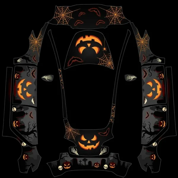 Halloween wrap template