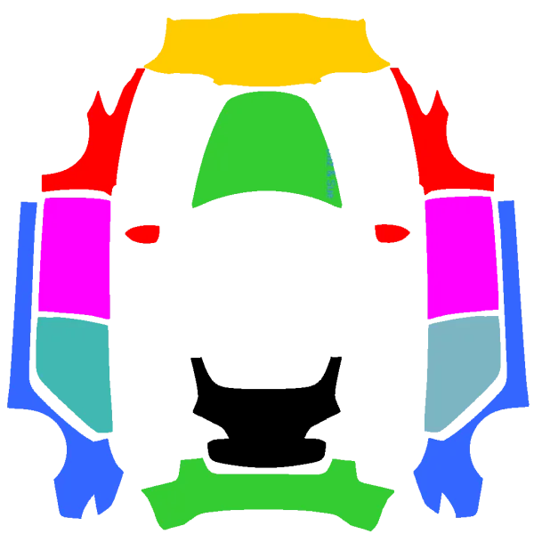 Multi-colored wrap template