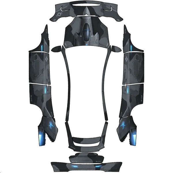 Fighter Jet wrap template