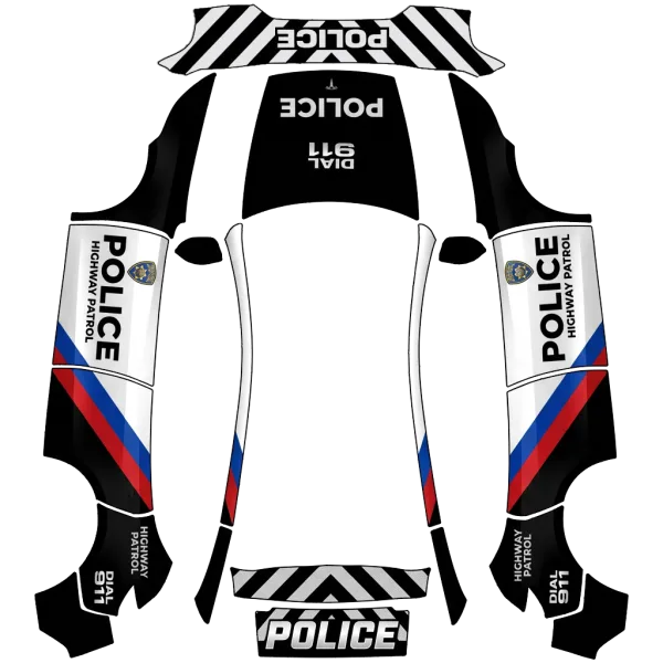 Highway Patrol wrap template