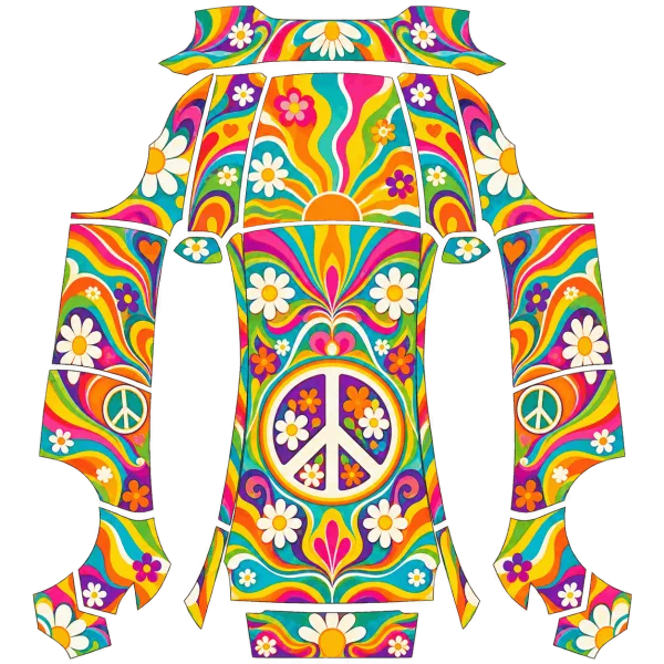 Hippy Van wrap template