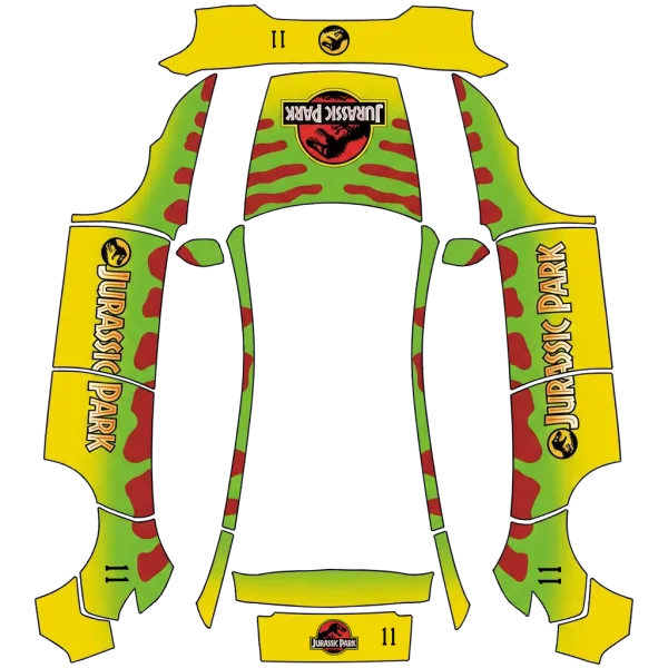 Jurassic Park (Yellow/Green) wrap template
