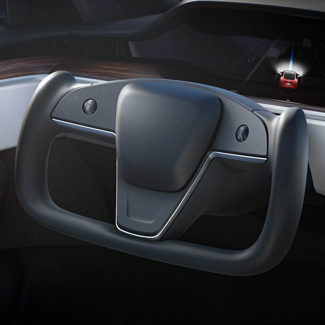 Tesla new yoke steering wheel