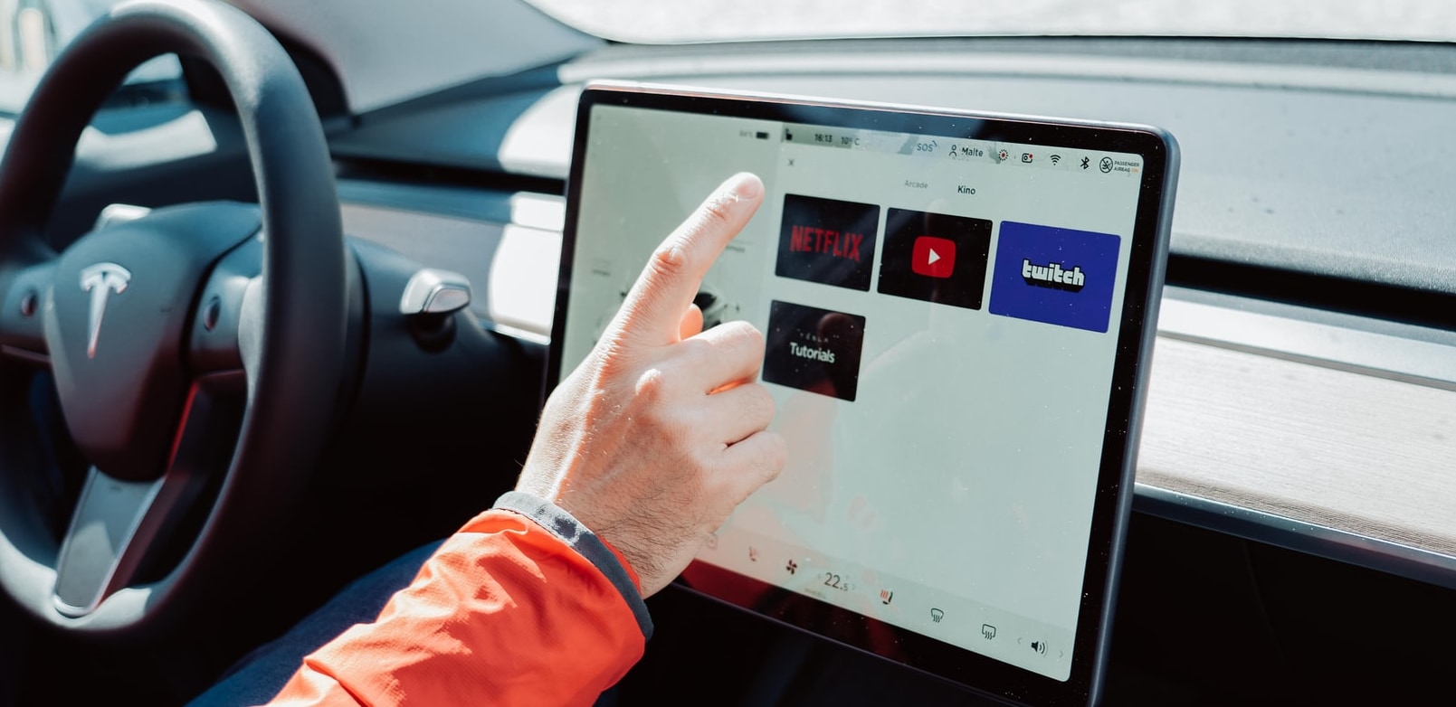 Tip: Turn on seat heaters, check charge level and more while watching Netflix