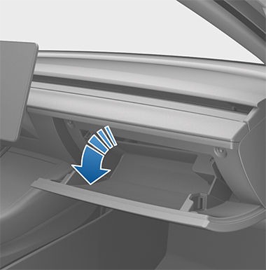 Open the Tesla Model Y Glove box