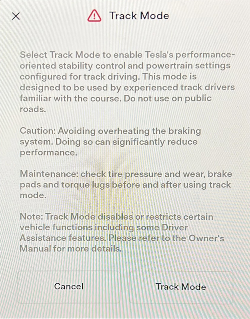 Track Mode in 2021.44.30