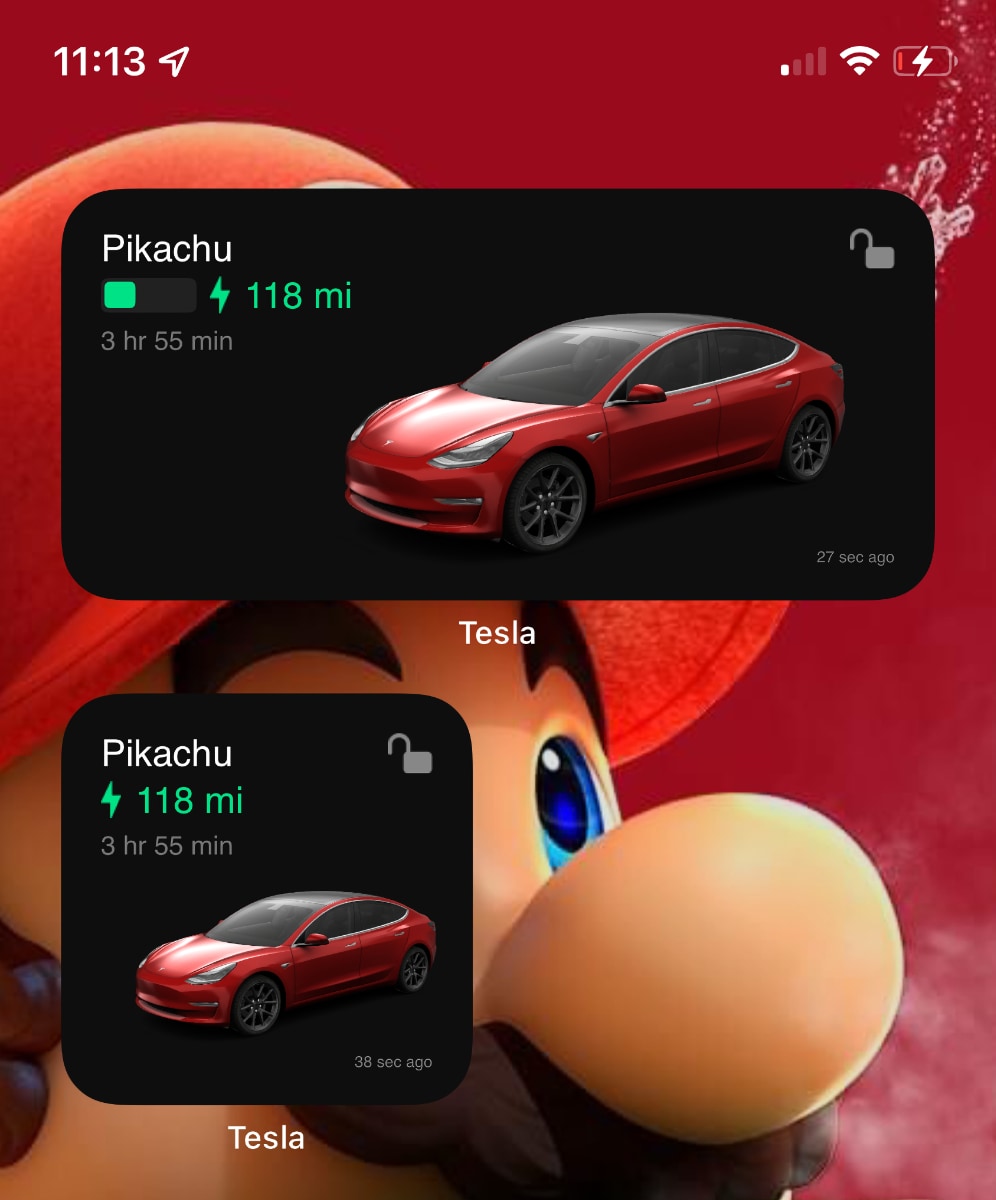 New Tesla App Widgets