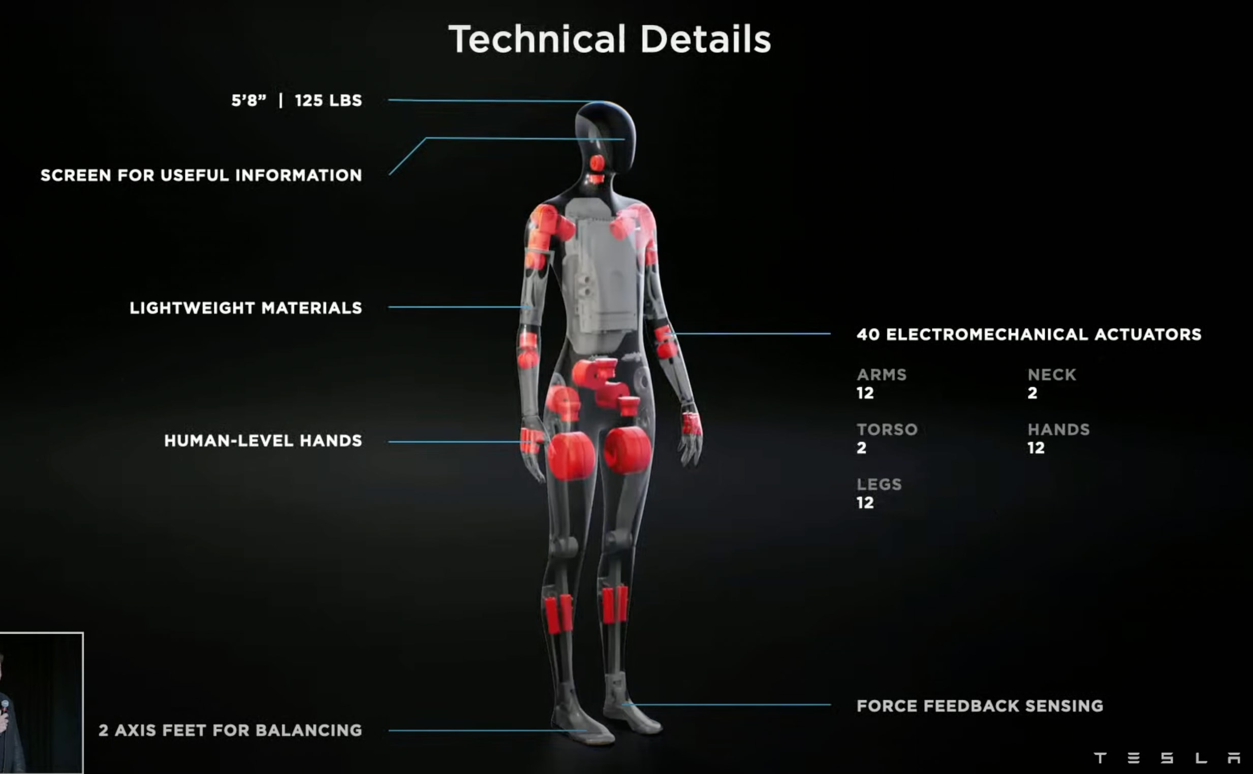 Tesla Bot technical details