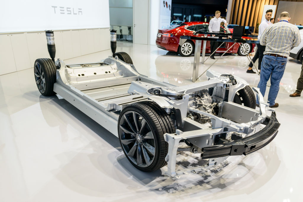 Tesla's batteries are integrated into their chassis