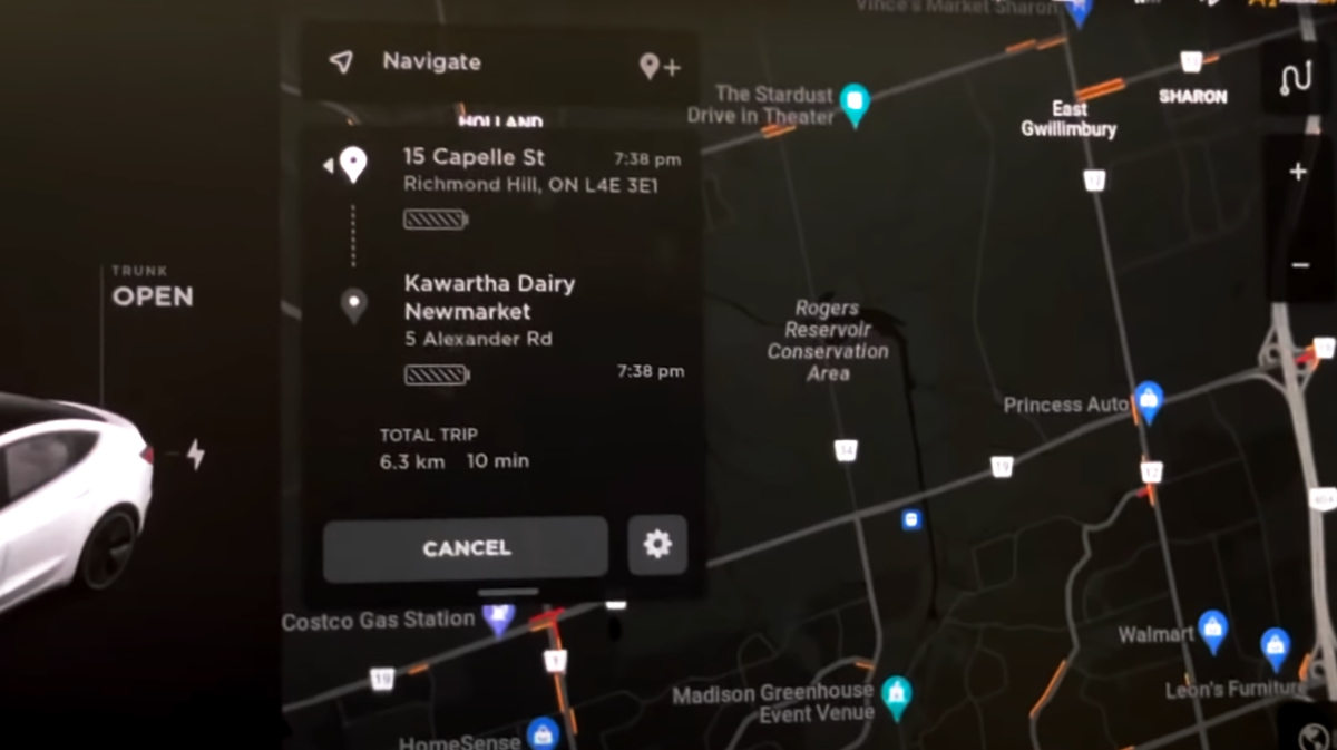 Tesla's Add a Stop feature