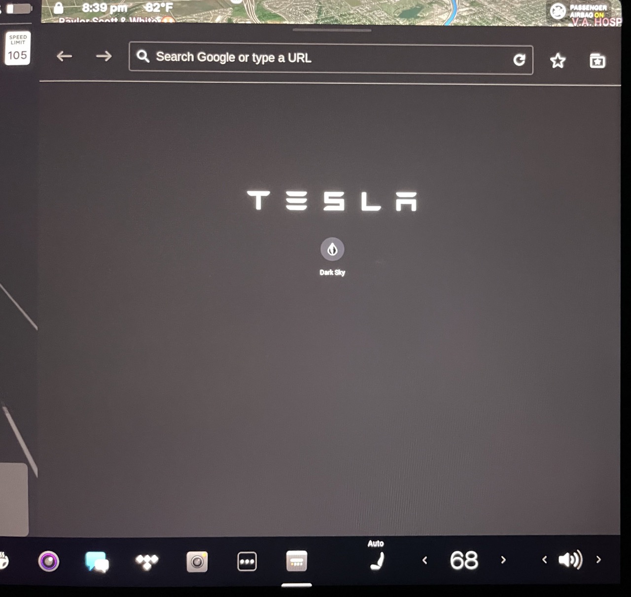 New Tesla browser loading screen