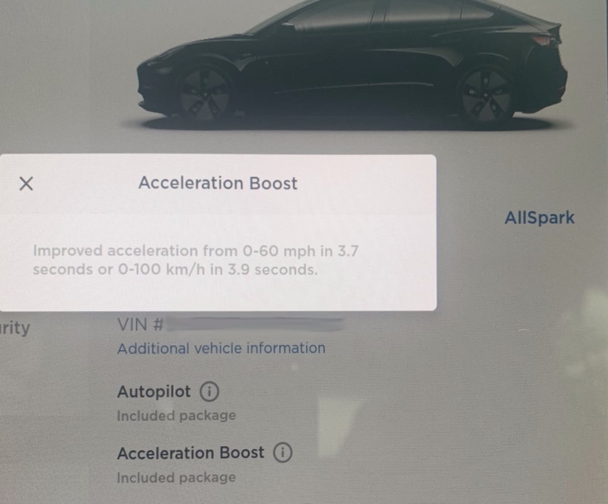 TESLA-MODEL 3-TESLA MODEL3 LONGUE RANGE - ACC Boost - Eclairage Ambiance  Led - Int Blanc