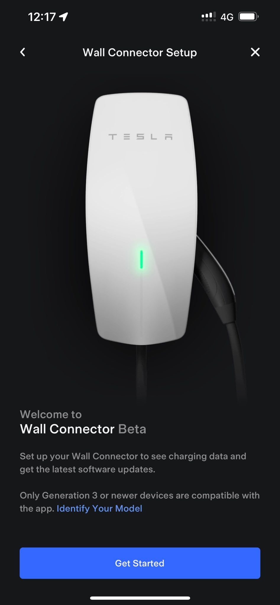 Tesla lets you connect your wall jack to the app