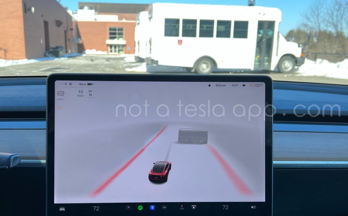 Tesla can now accurately render vehicles of different sizes