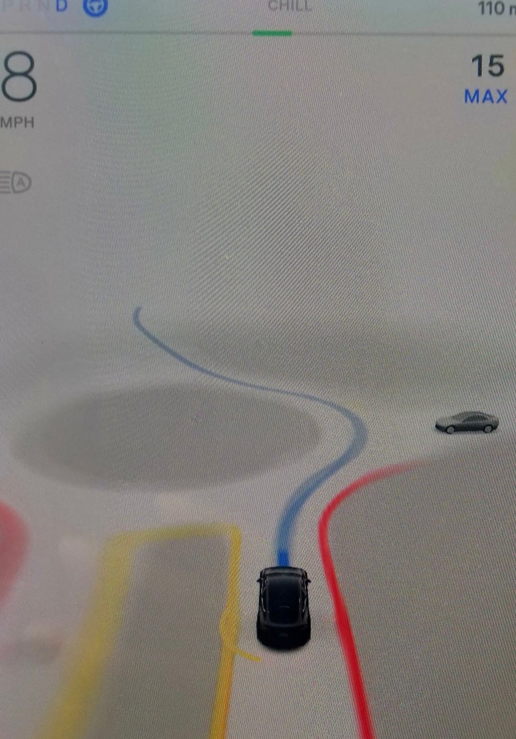 Tesla Improved Vehicle Path feature in update 2022.16.3.5