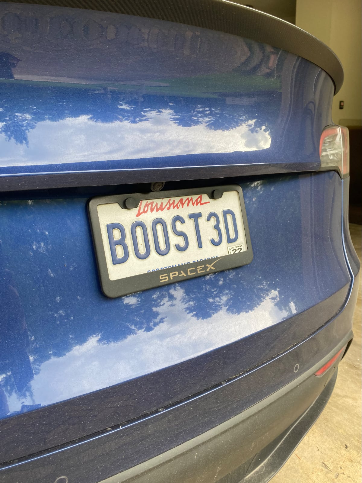 funny Tesla license plate - boost3d