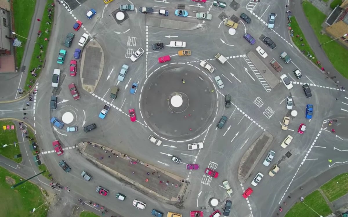 Swindon's Magic roundabout in England