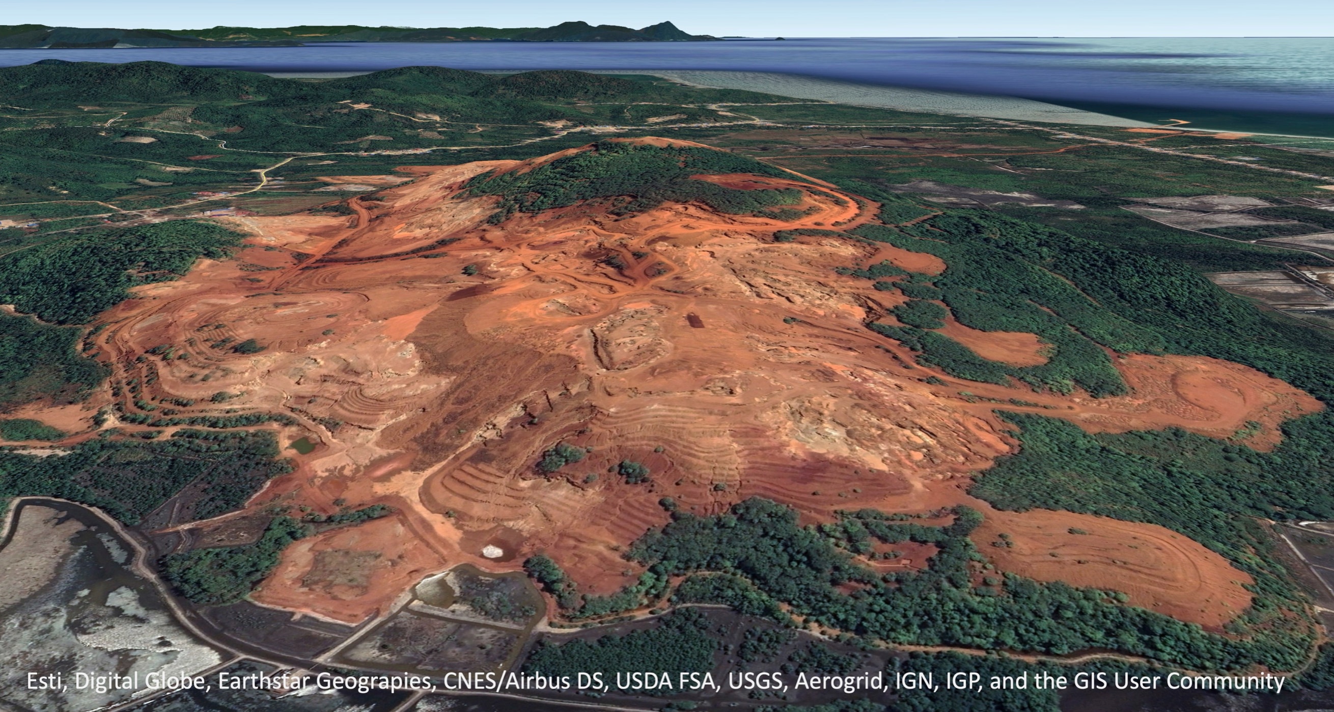 A nickel mine in Indonesia