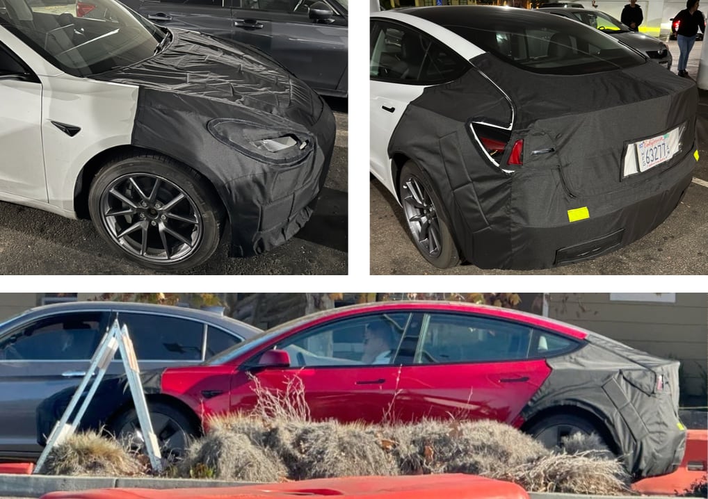 Several covered-up Model 3s have been found over the past of days