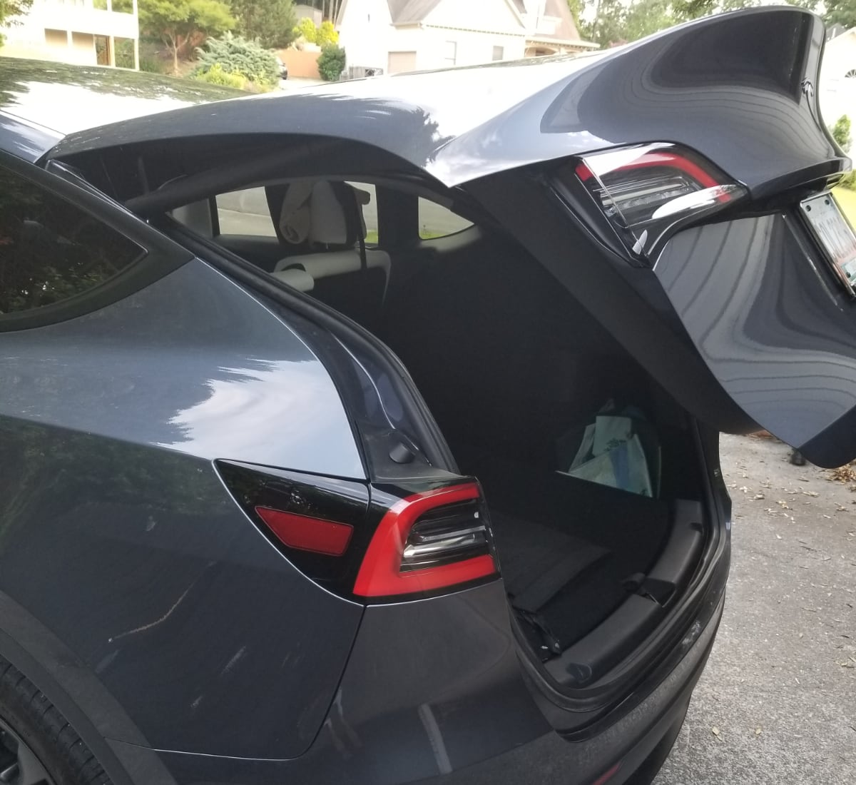 All recent Tesla vehicles include a powered trunk