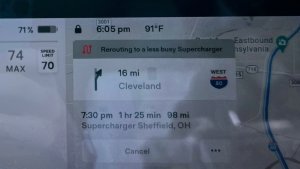 Tesla will now automatically reroute you to less busy Superchargers in 2022.16