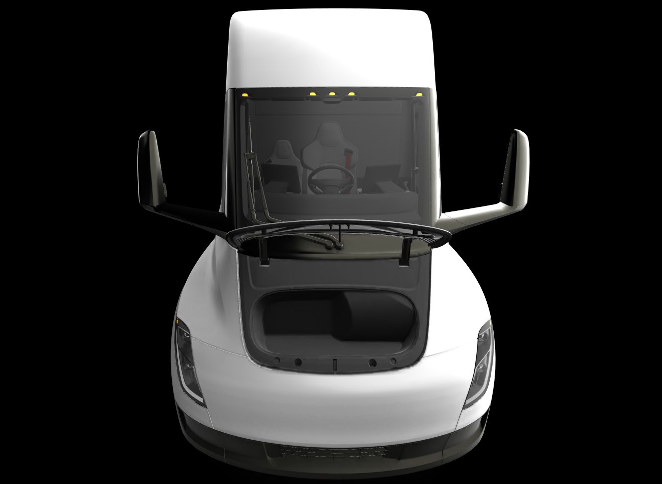 Tesla has added 3D models of the Tesla Semi to their app