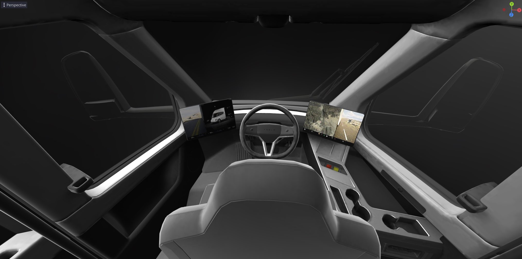 טסלה הוסיפה דגמי תלת מימד של Tesla Semi לאפליקציה שלהם