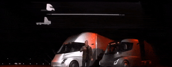 Tesla Semi achieves 0 to 60 MPH in 5 seconds (20 seconds under a full load)