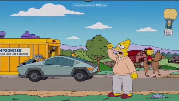 Tesla's Cybertruck is featured in The Simpsons