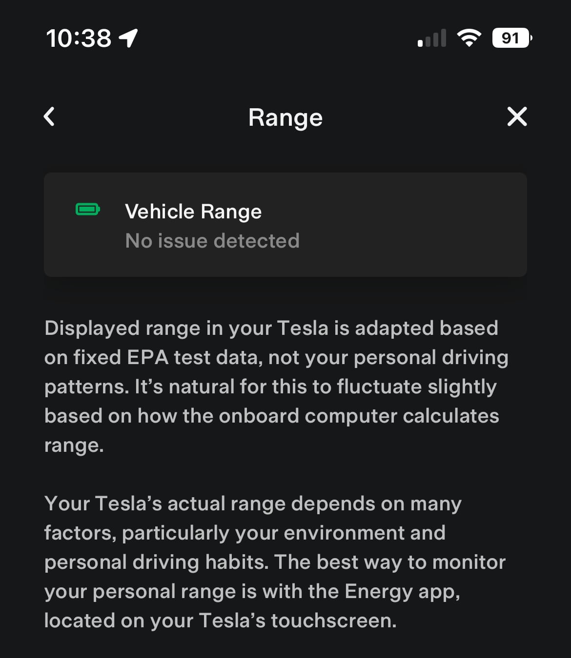 Tesla Self Diagnostics feature in update 4.11.2