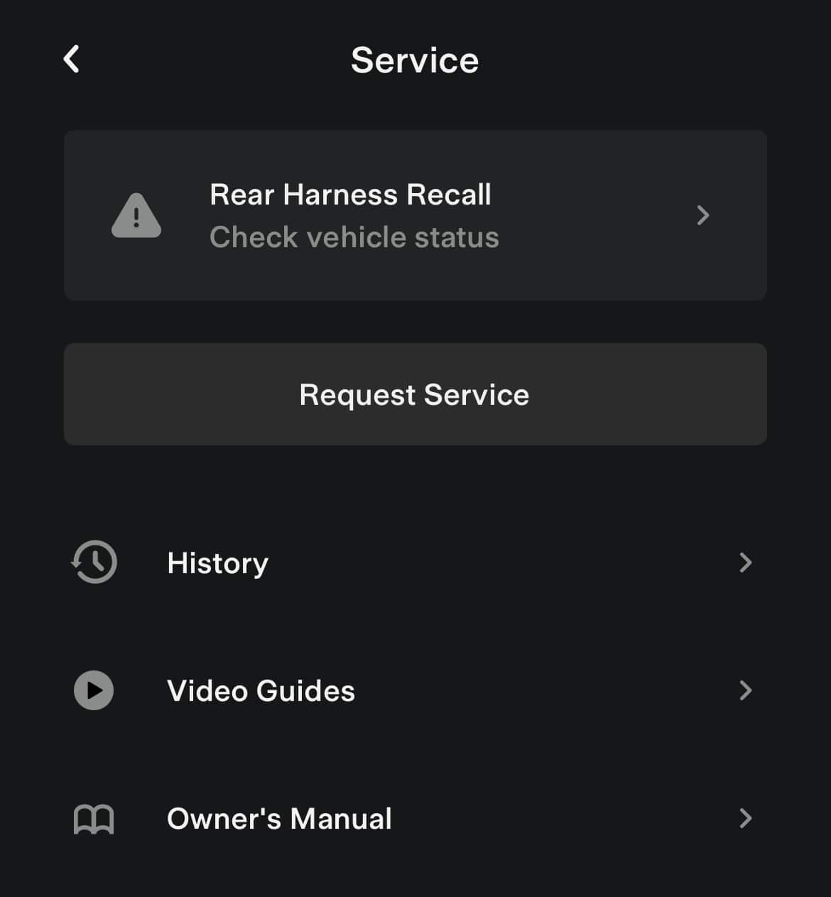 Tesla Recall Info feature in update 4.9