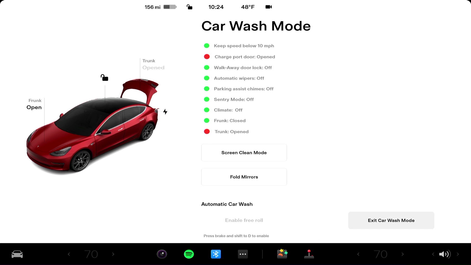Tesla has a Car Wash Mode