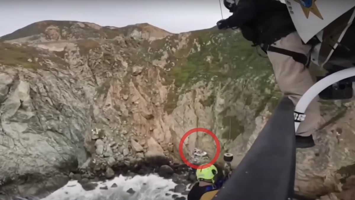 Futuristic Tesla Model Y SUV on Rocky Shore