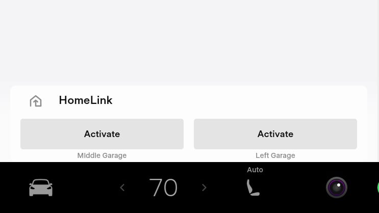 Tesla HomeLink Buttons feature in update 2022.20.6