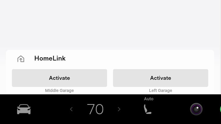 Tesla HomeLink Buttons feature in update 2022.20